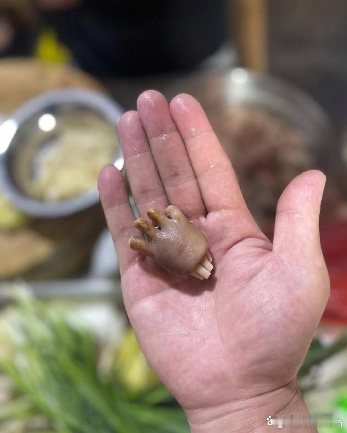 处理猪肉是发现的，有人知道这是啥吗 