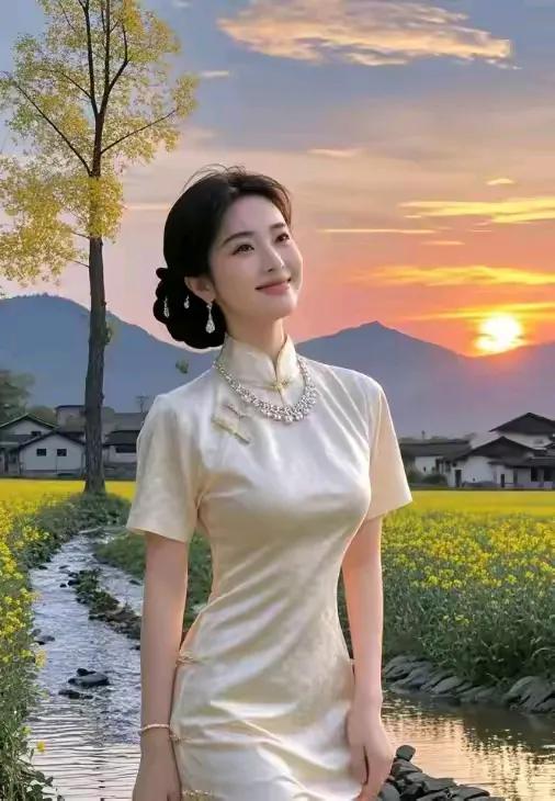 上联：达官贵人旗袍美；
下联：？？？