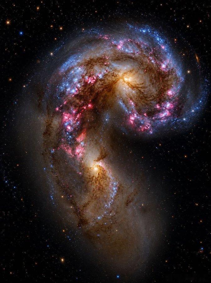一场宇宙大碰撞在行动中：触角星系几十年来，天文学家们一直被附近宇宙中最壮观的碰撞