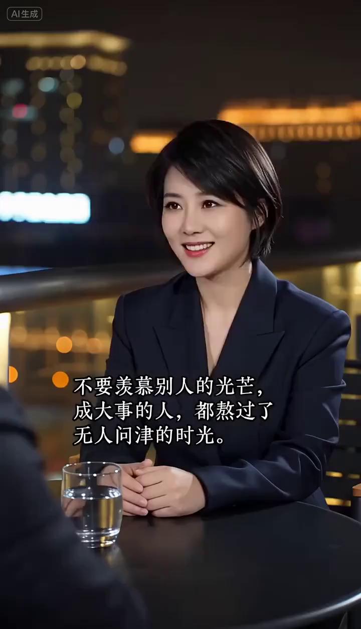 不要羡慕别人的光芒，成大事的人都熬过了无人问津的时光。把委屈消化在心底，在沉默中
