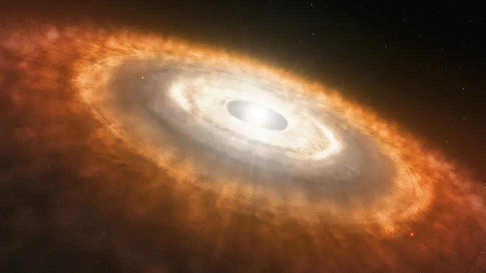 詹姆斯·韦伯太空望远镜（JWST）近日在超热恒星周围的旋转气体盘中发现了水分子，