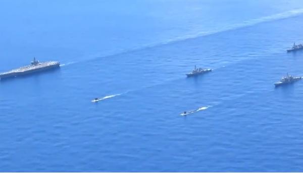 菲律宾对黄岩岛划设非法领海基线，美军派出航母逼中方服软，北京果断出动大批舰机！