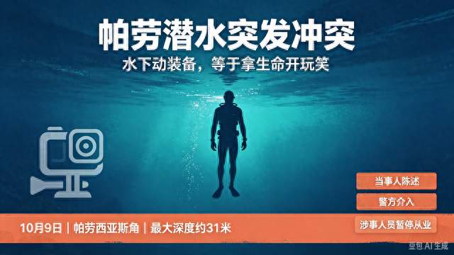 水下动装备等于玩命！帕劳潜水发生惊险冲突