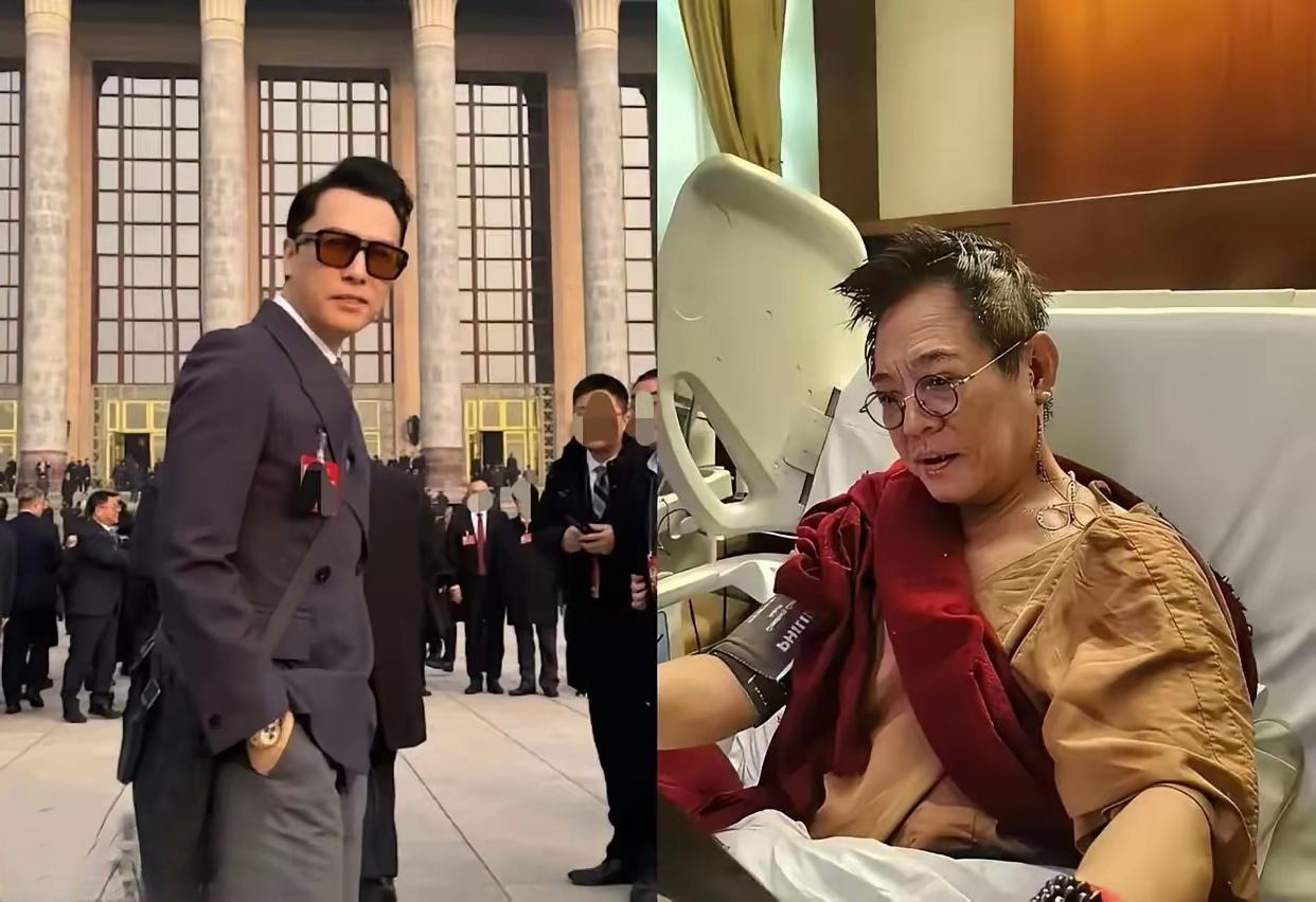 李连杰、甄子丹，两位同龄人都是功夫巨星。李连杰近期切除了一个良性肉瘤，术后迅速恢