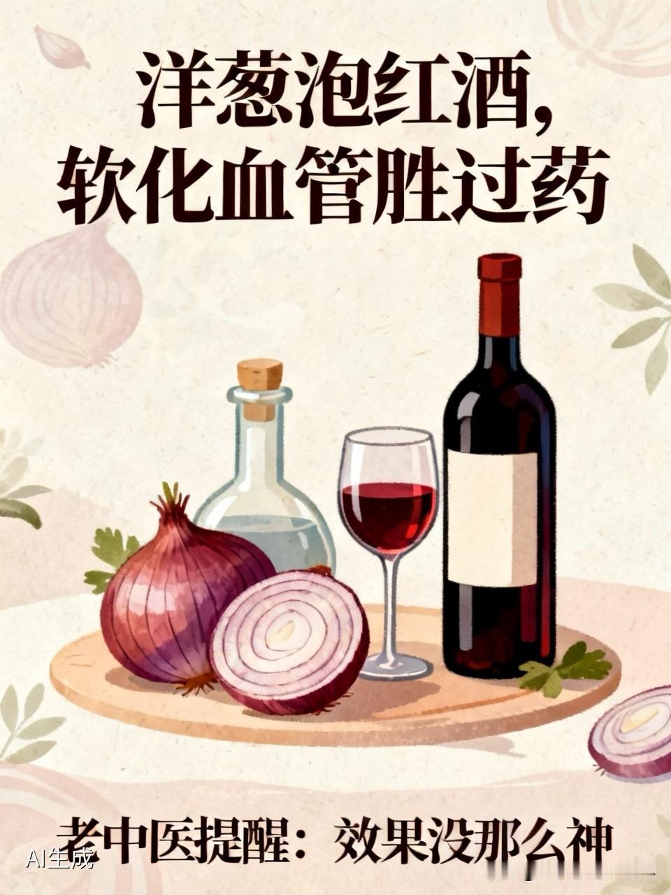 你有没有看到过“洋葱泡红酒，软化血管胜过药”的说法？很多人一听，赶紧去买紫皮洋葱