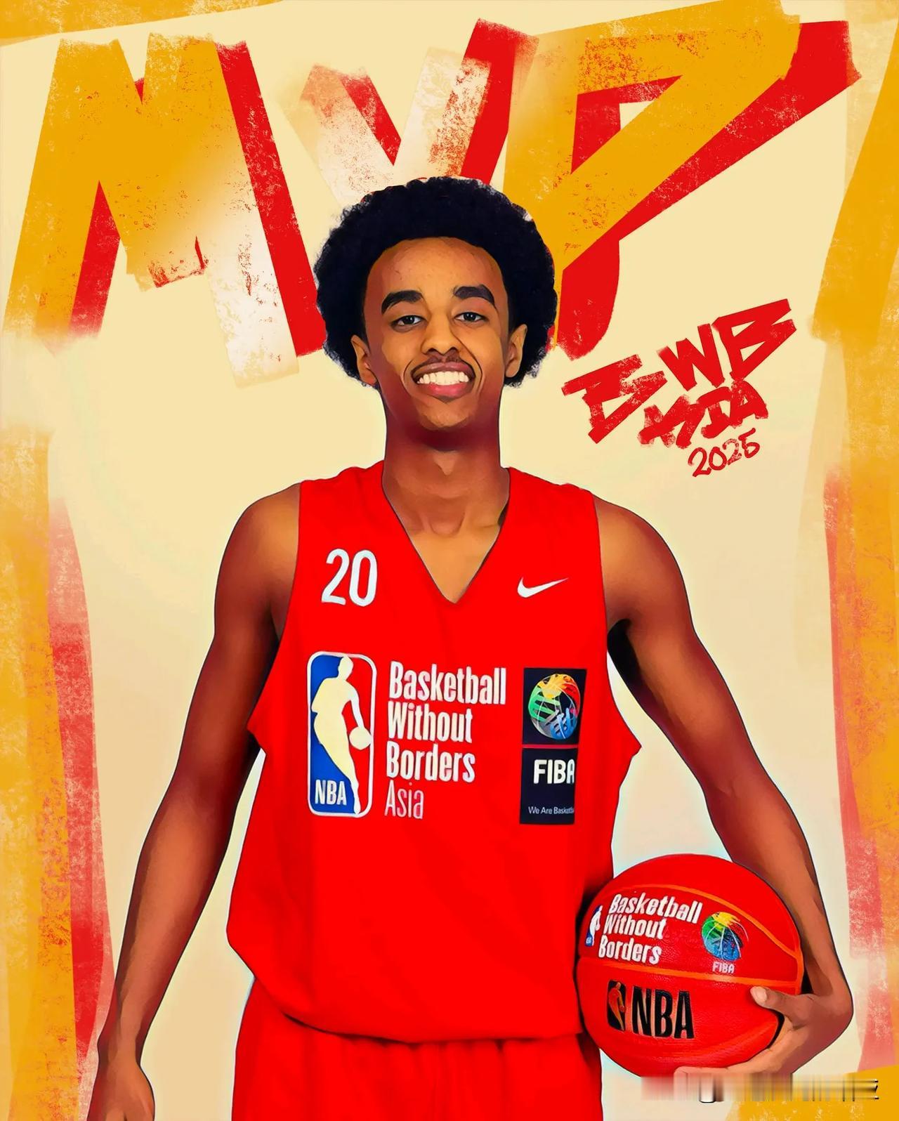 卡塔尔控卫Abdulla Yassin Mousa荣获在新加坡举办的NBA篮球无