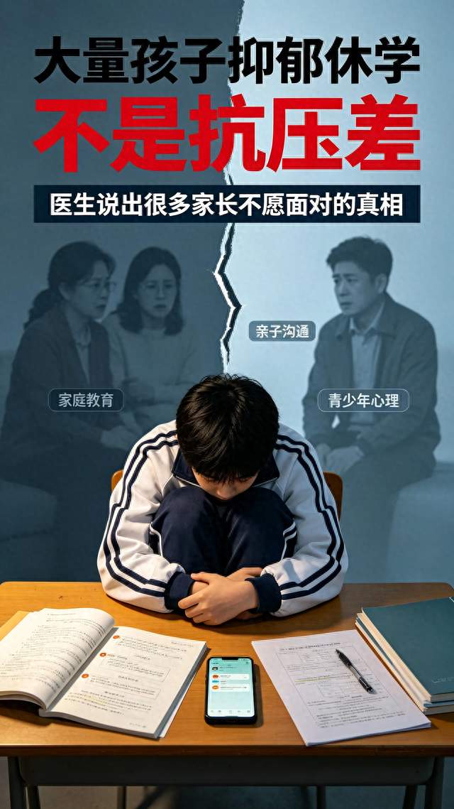 大量孩子抑郁休学并非抗压差，心理医生道出家长不愿面对的真相