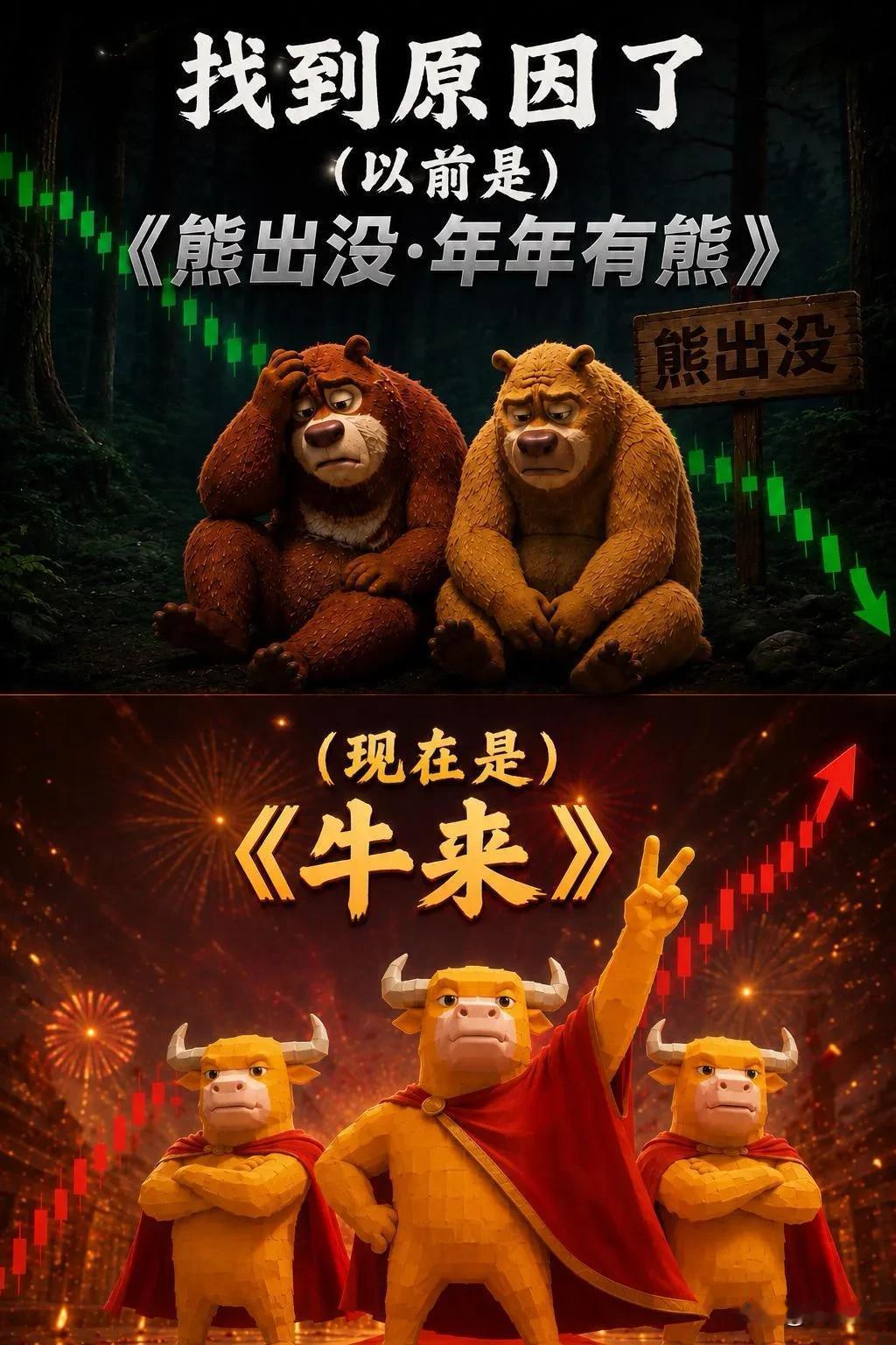 我好像找到之前大a指数一直被压着的原因了。要是讲玄学的话，熊出没这个电影从201