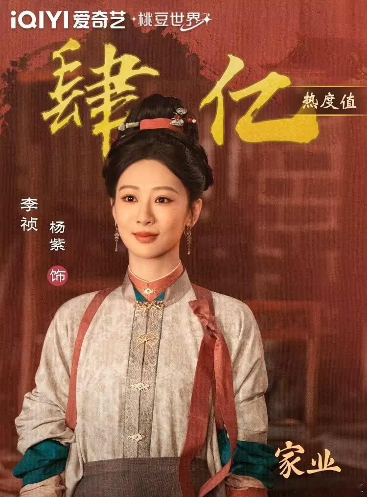 杨紫爱奇艺角色破四亿恭喜！！！家业