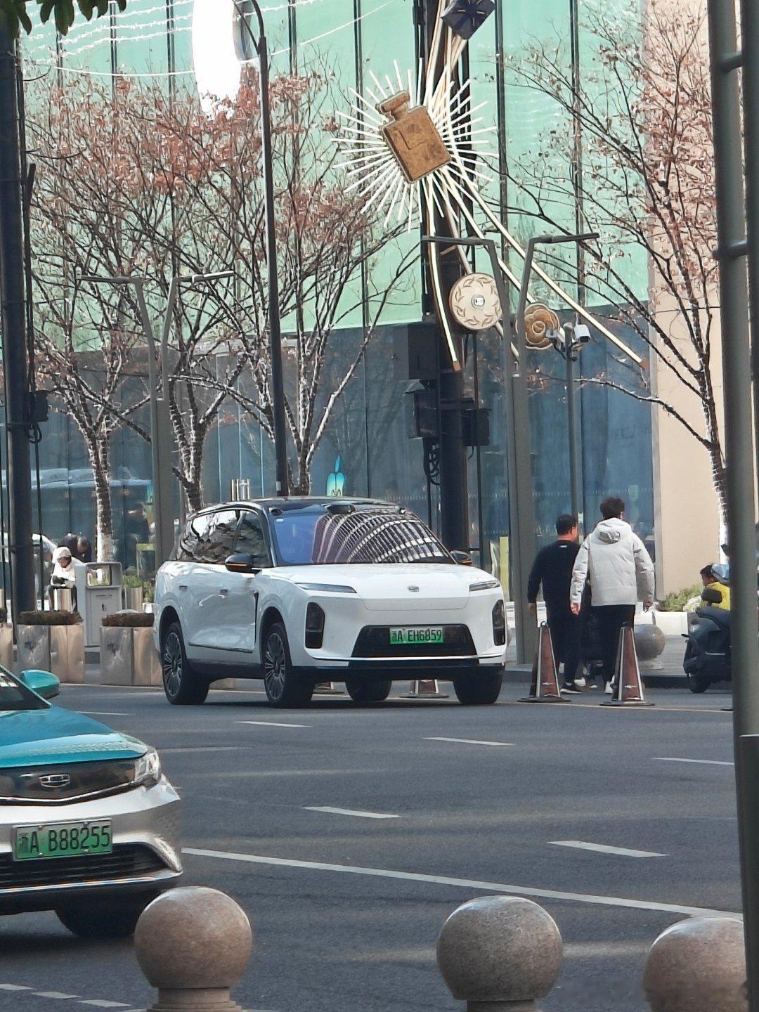 我排队的功夫 fl 已经带了一组用户试驾回来了，我看用户下车之后还回头看了看车，