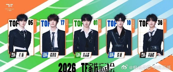 TF家族运动会分队官宣太好了橹穆还是在一组。 