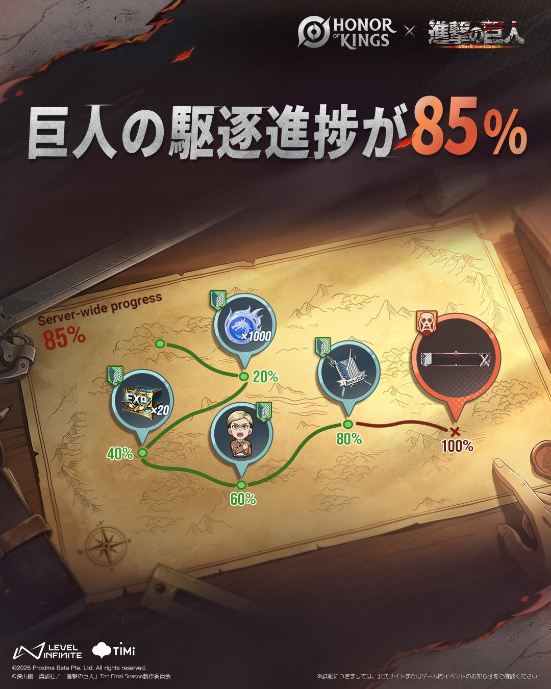 进击的巨人 進撃の巨人×オナオブ Honor of Kings   游戏《Gar