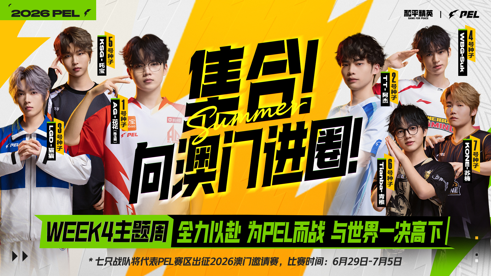 【2026PEL夏季赛】Week4 主题周预告 2026PEL夏季赛2026PE