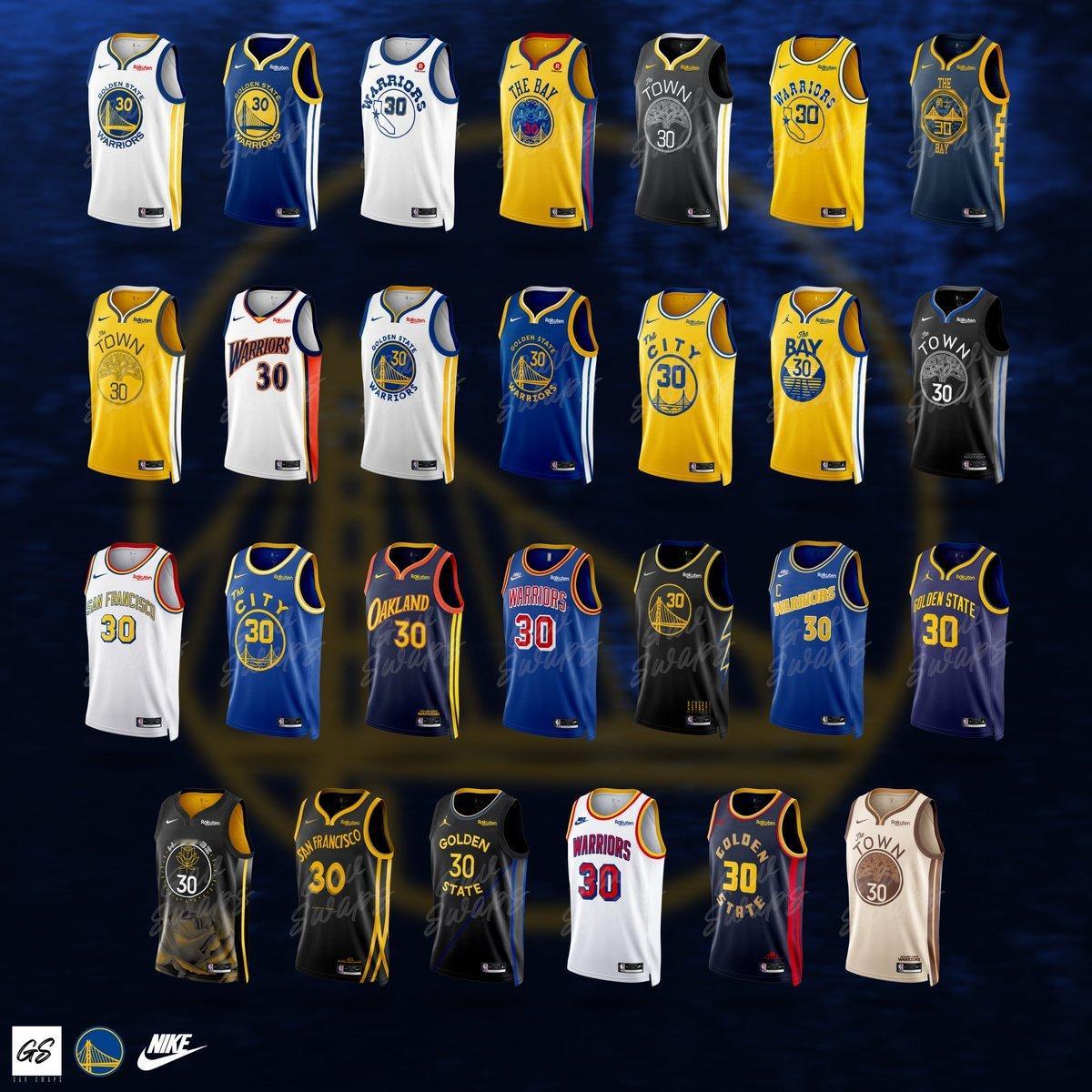 Nike时期的勇士球衣，哪个是你的真爱，你买了哪件？ 