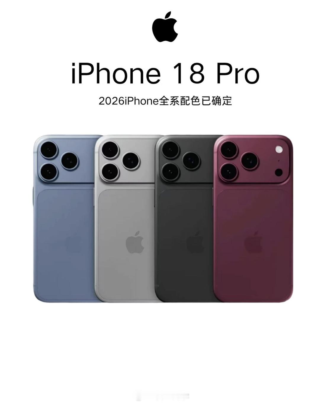 iPhone18ProMax配色 今年流行车厘子配色，我预感这款也会是iPhon