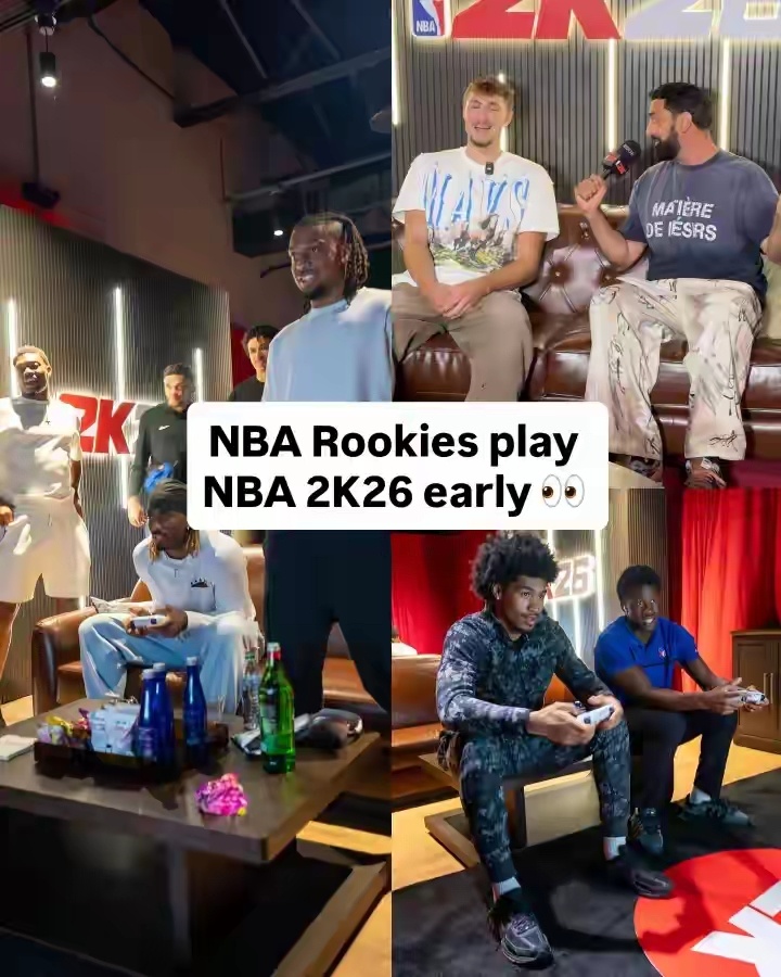 2K主管罗尼邀请众多新秀抢先试玩2K26，杨瀚森单独与其合照！排面拉满！杨瀚森 