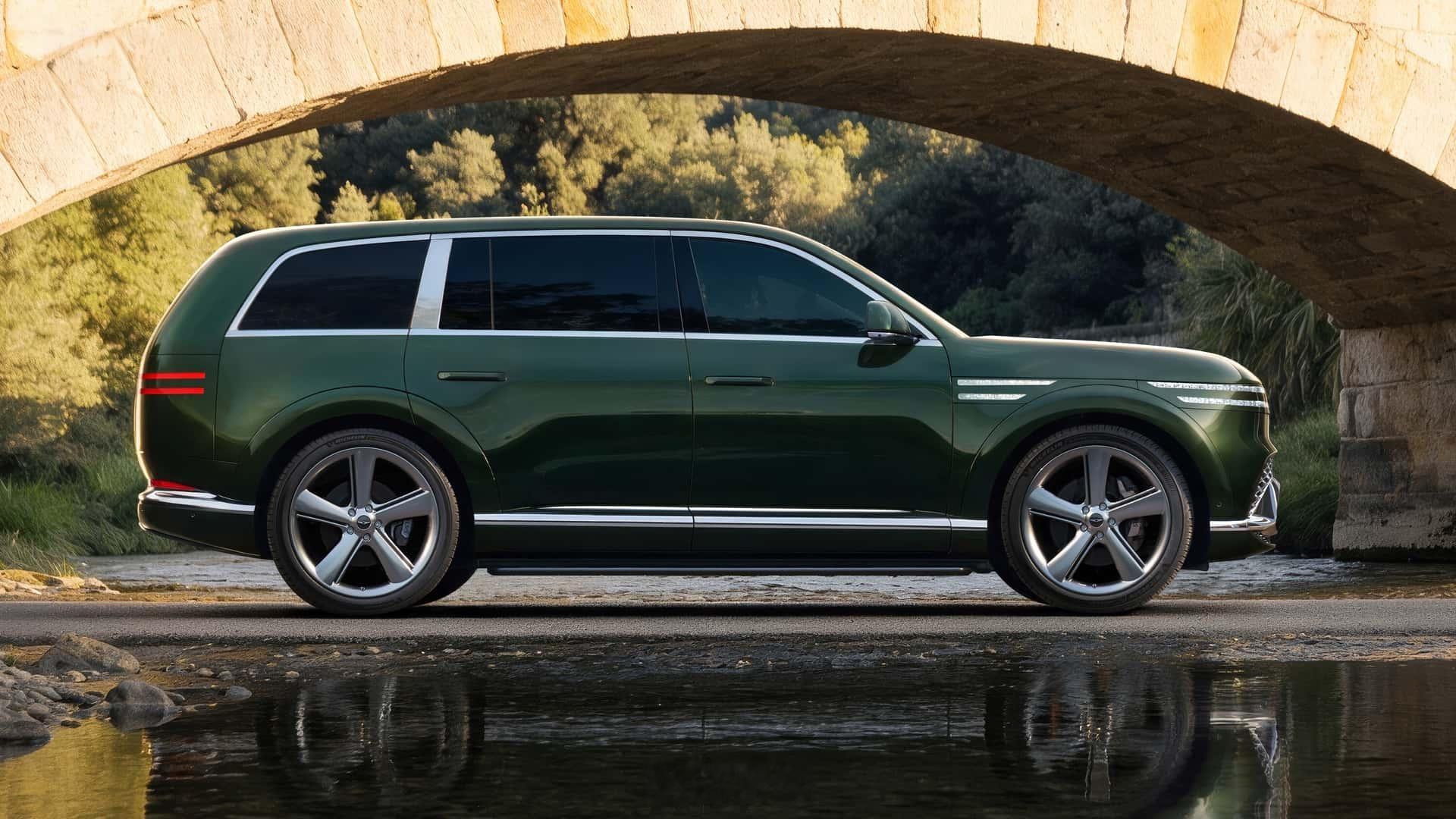 捷尼赛思正式发布了全新旗舰纯电全尺寸 SUV——Genesis GV90。新车高