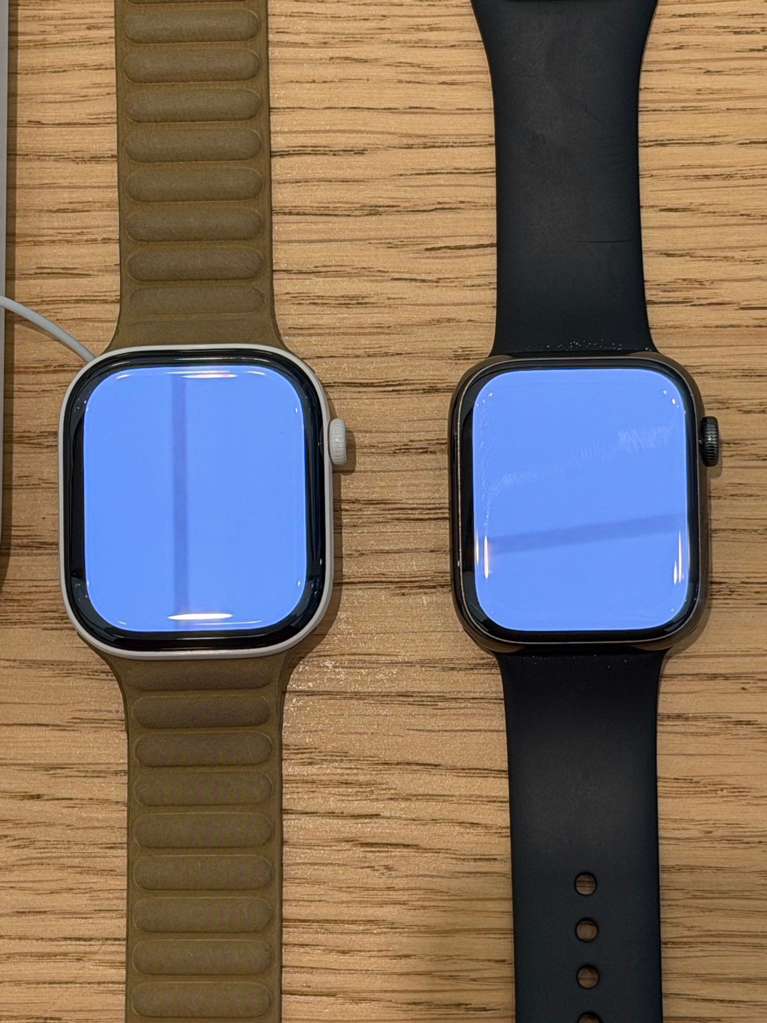 Apple Watch Series 12 与 Series 7 的边框。观感上