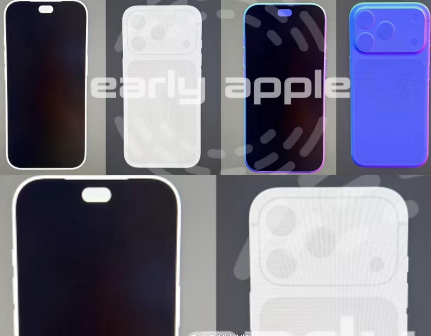 iPhone18Pro渲染图再曝喏，新CAD图。FaceID开孔小了35%。屏下