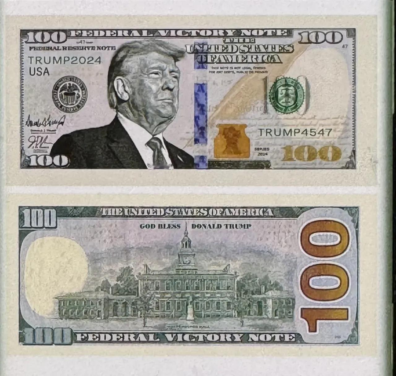 你能想象特朗普的签名将要印在美国的钞票上了，这不是对国家制度的嘲笑和讽刺吗，一个