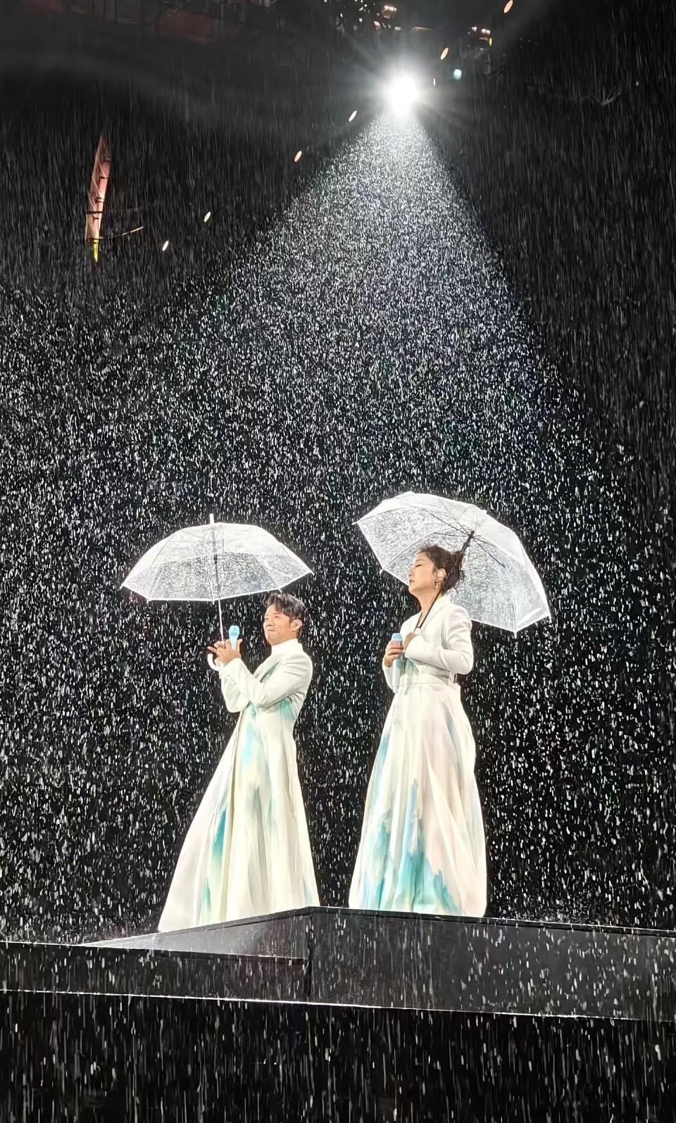 凤凰传奇厦门演唱会突遇大雨，他们却选择用歌声对抗风雨，这究竟是怎样的一种坚持与热