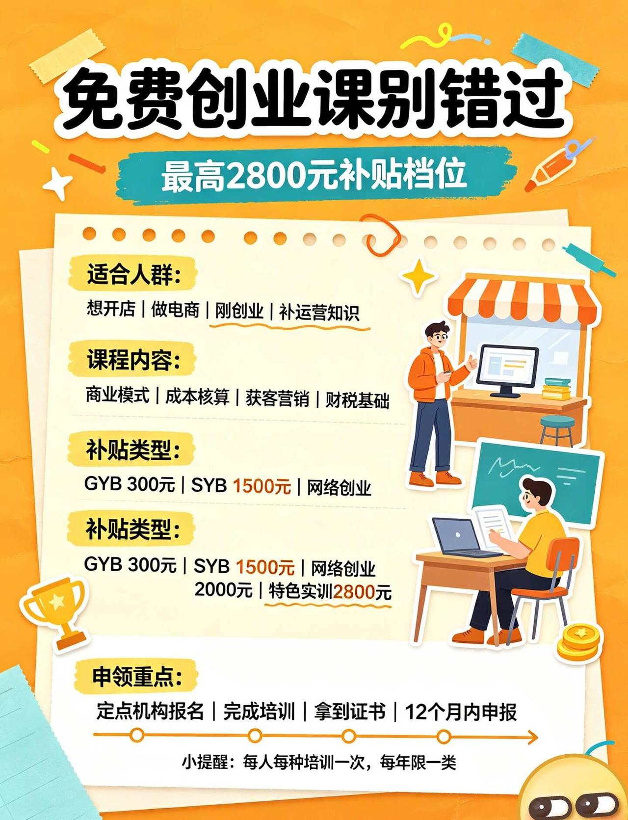 打算在广州创业、想开电商小店的老板看过来！
很多人不知道广州有免费创业培训，政策