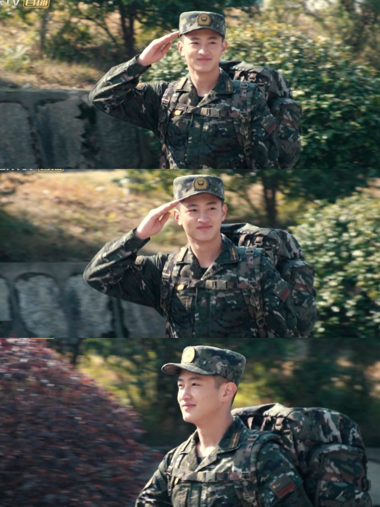 别让这个史彭元演爽了 被史彭元新剧《猎豹》的军装造型惊艳到了，寸头配迷彩服，站姿