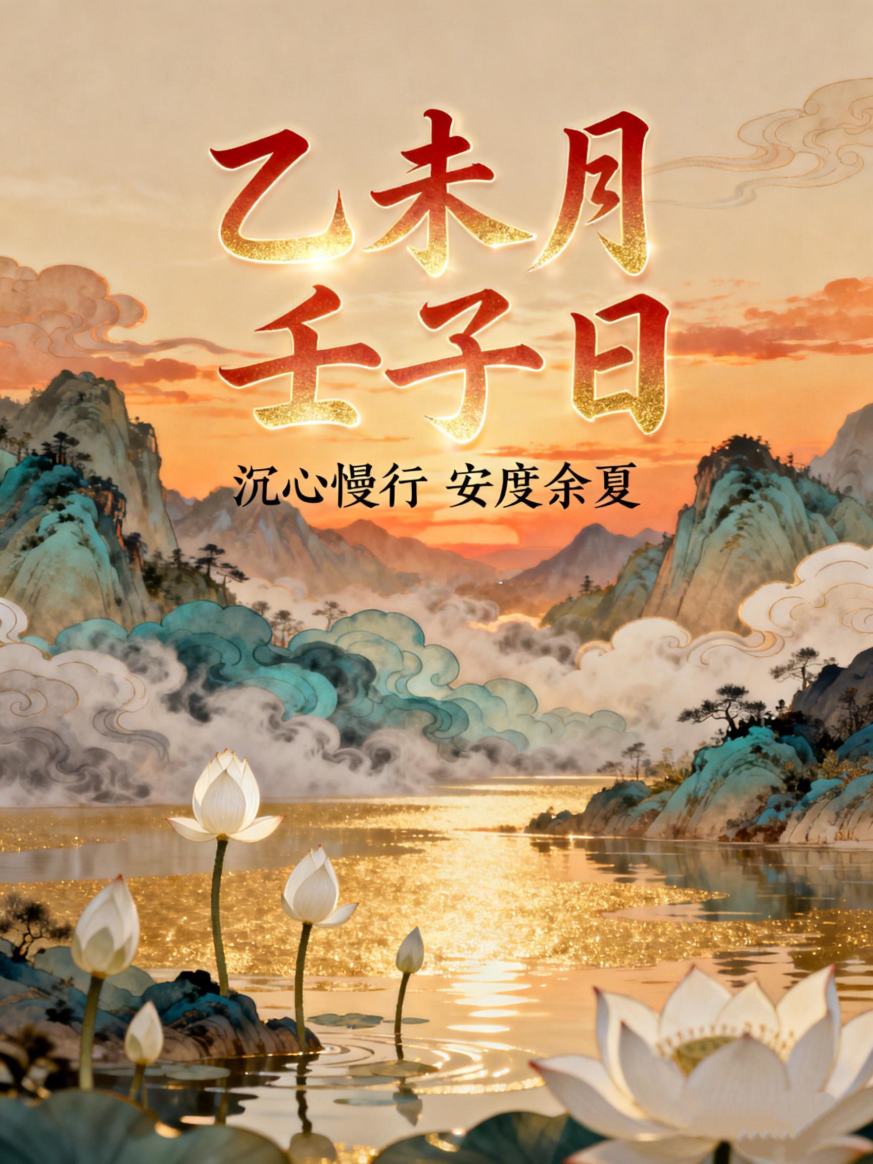 这乙未月的日历翻着翻着也就快见底了。明天的壬子日，算是这漫长暑热里的最后一道关卡