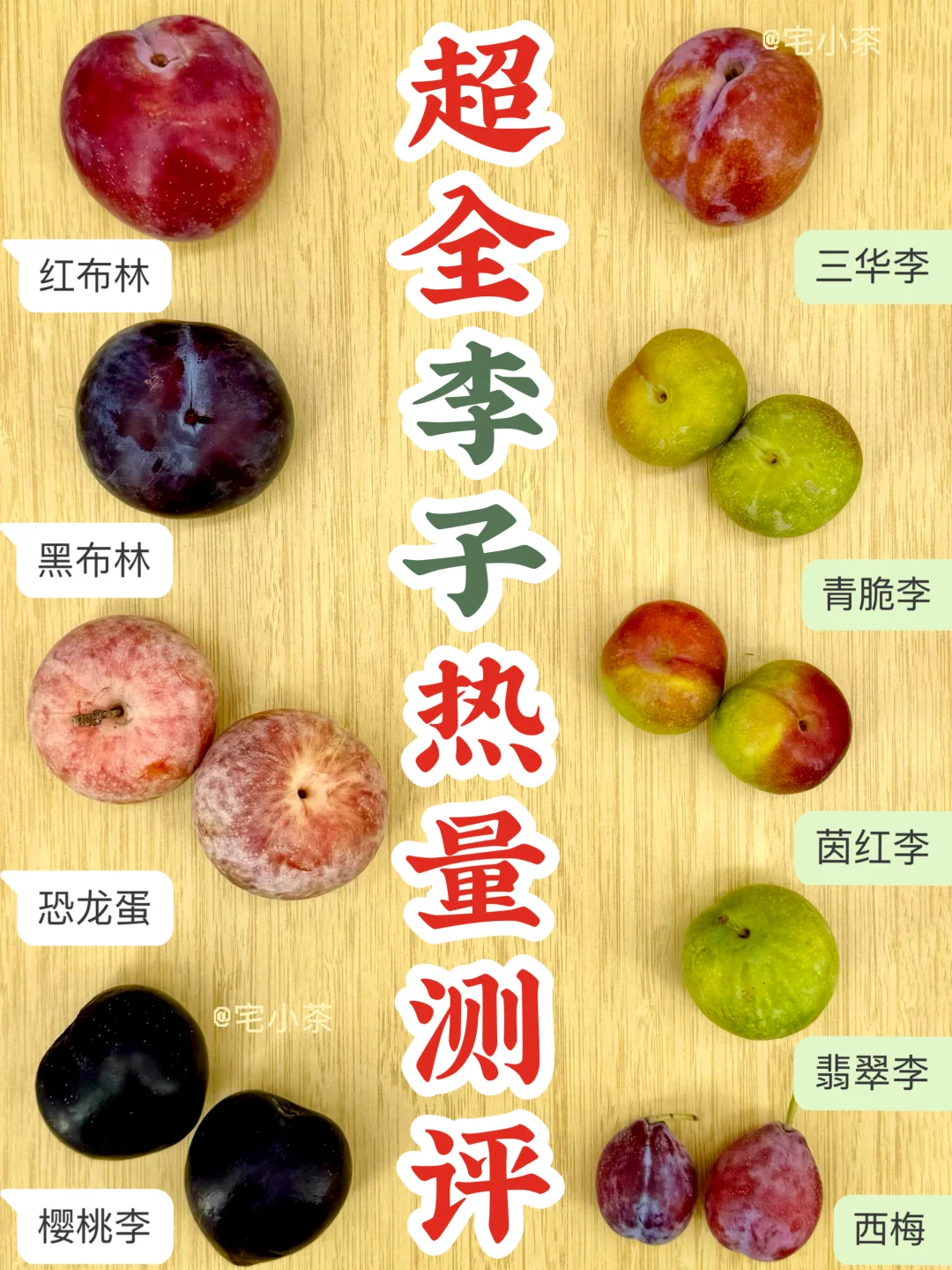 10种李子热量测评✅100大卡+含糖量🔥