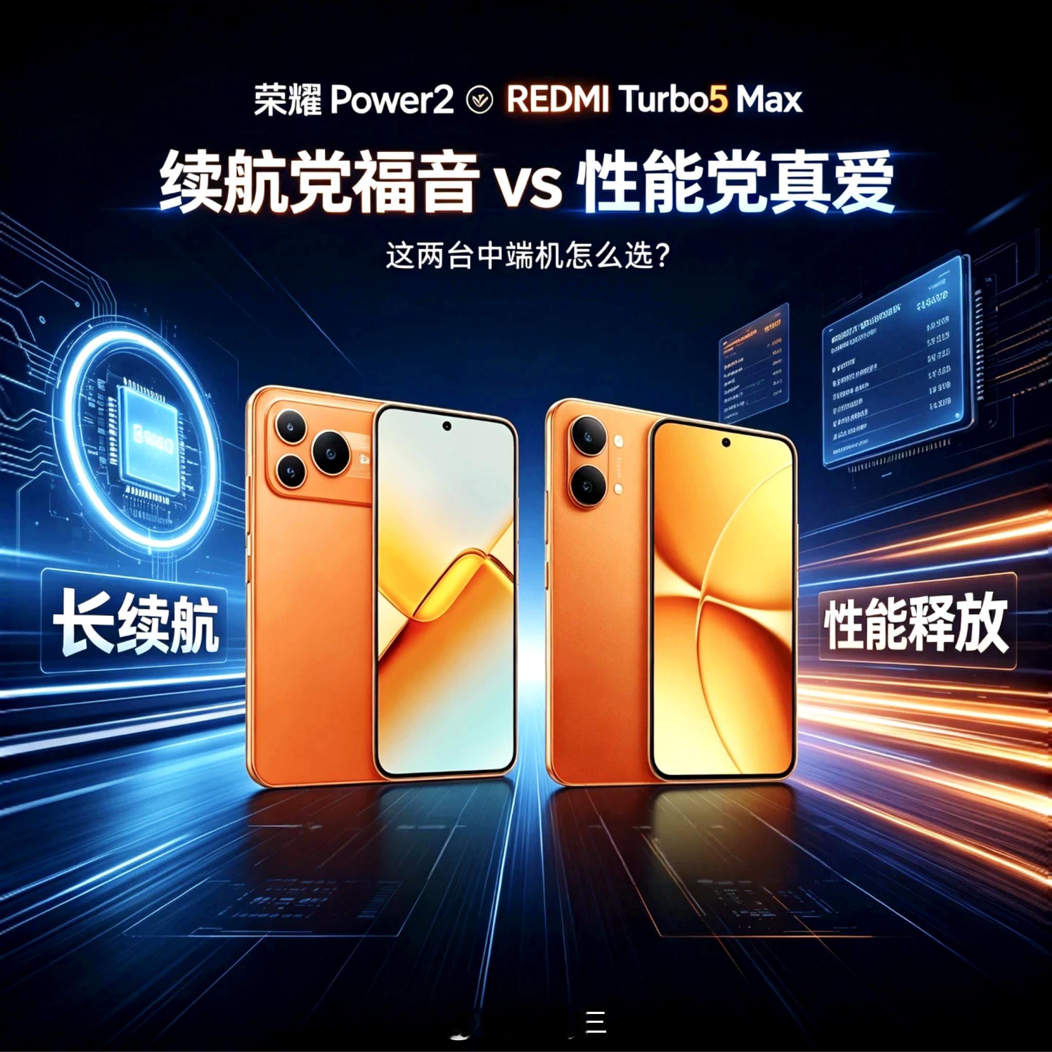 👉 荣耀 Power2 🆚 REDMI Turbo5 Max 👈『荣耀 P