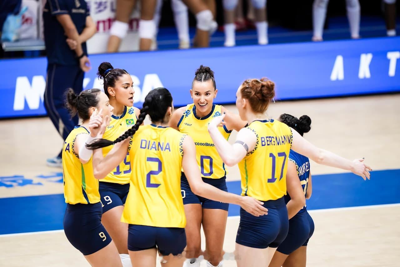 【国家女排联赛巴西3-1波兰】2025世界女排联赛国家排球联赛 7月11日，日本