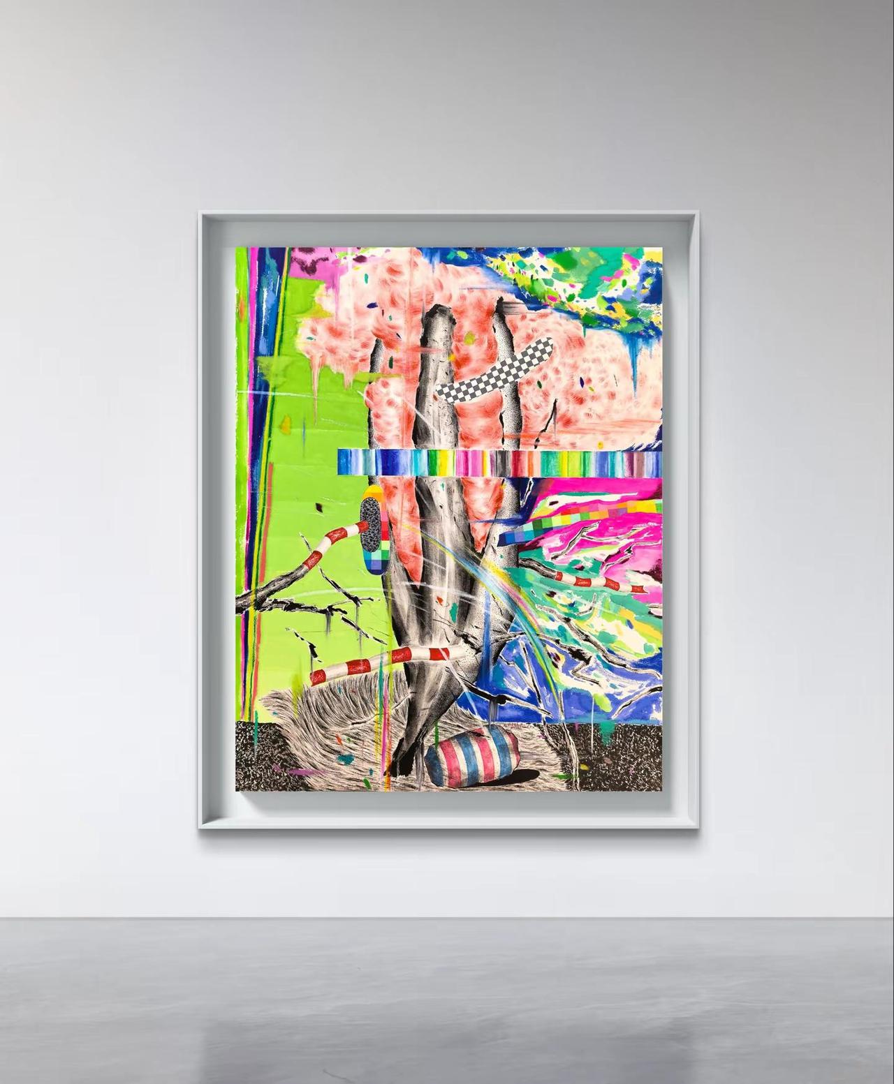 作品《野蛮生长》9。野蛮生长9，纸本综合材料，120×97cm，2026。艺术 