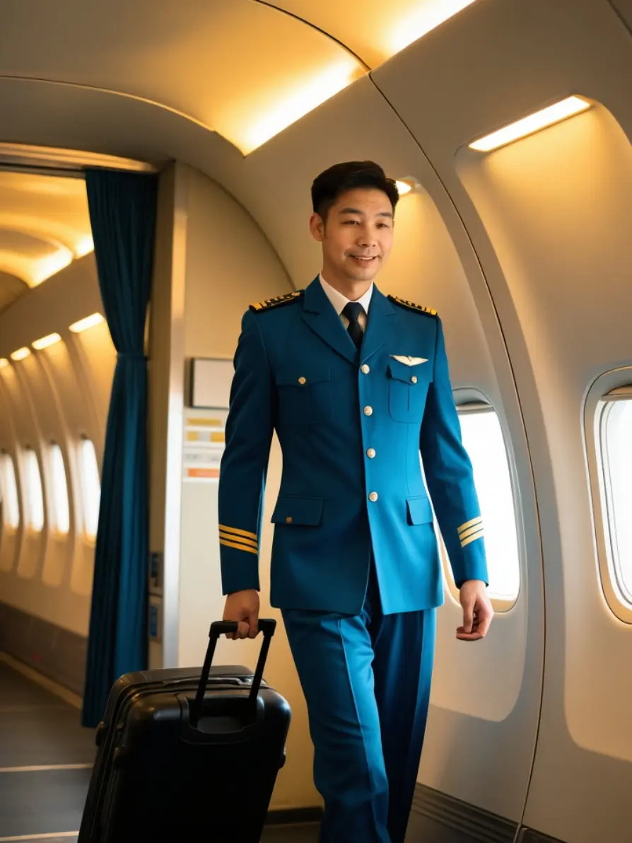 AI空姐风情写真 随变ai随便玩 风度 帅