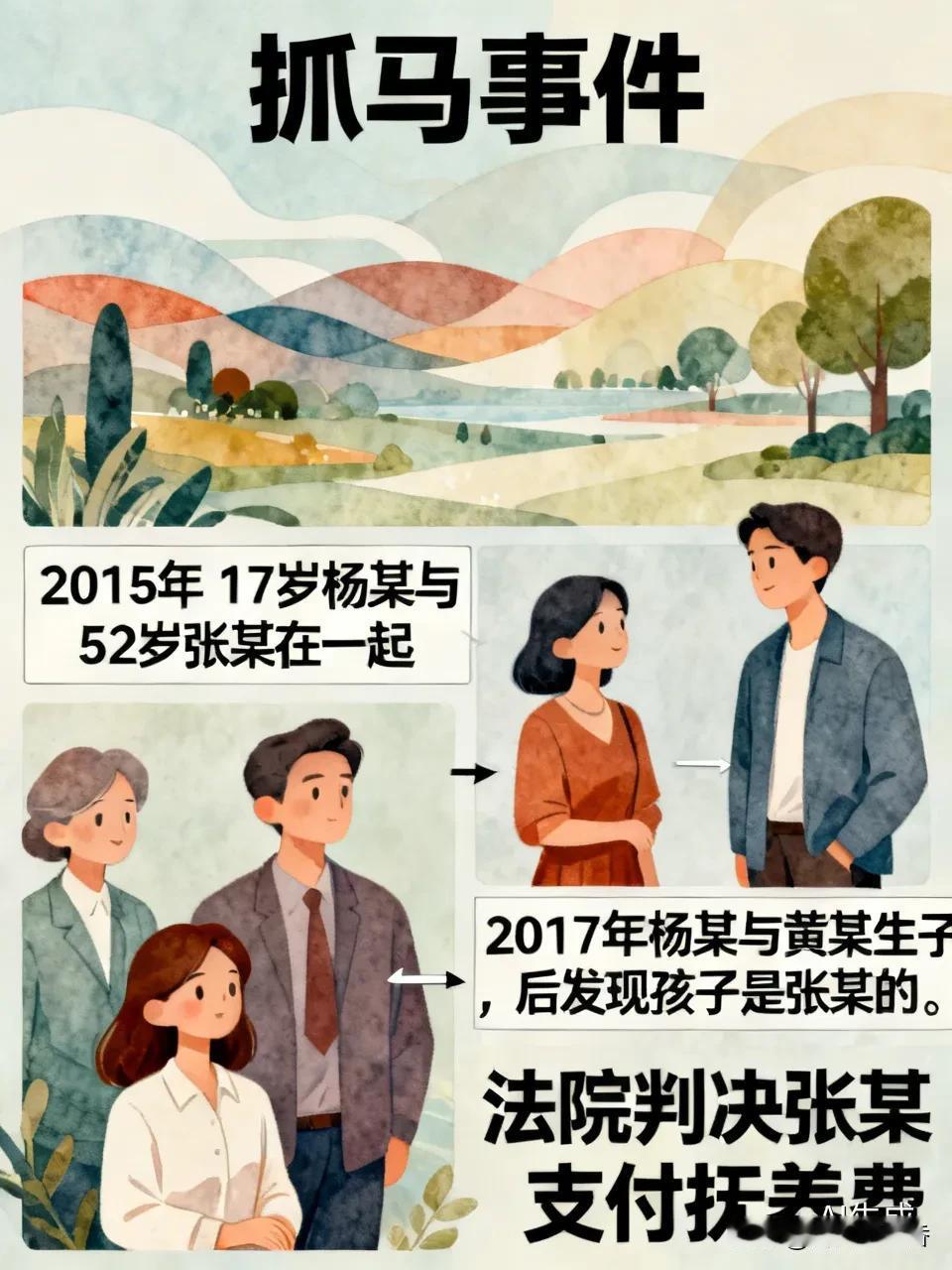 这事儿真够抓马的。2015年，17岁的杨某和52岁已婚的张某搞到一起，后来张某拍