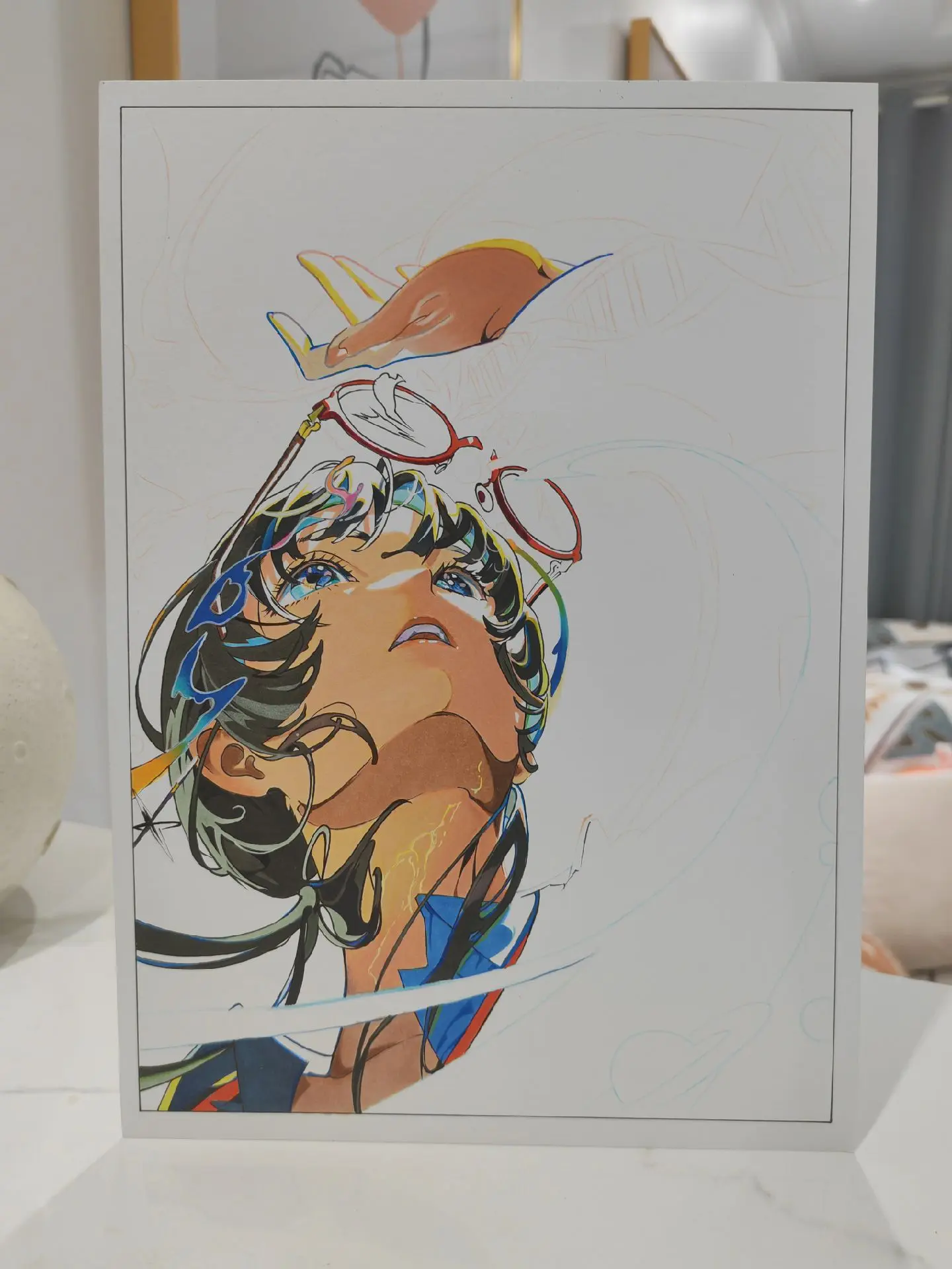继续盘米山舞的画。