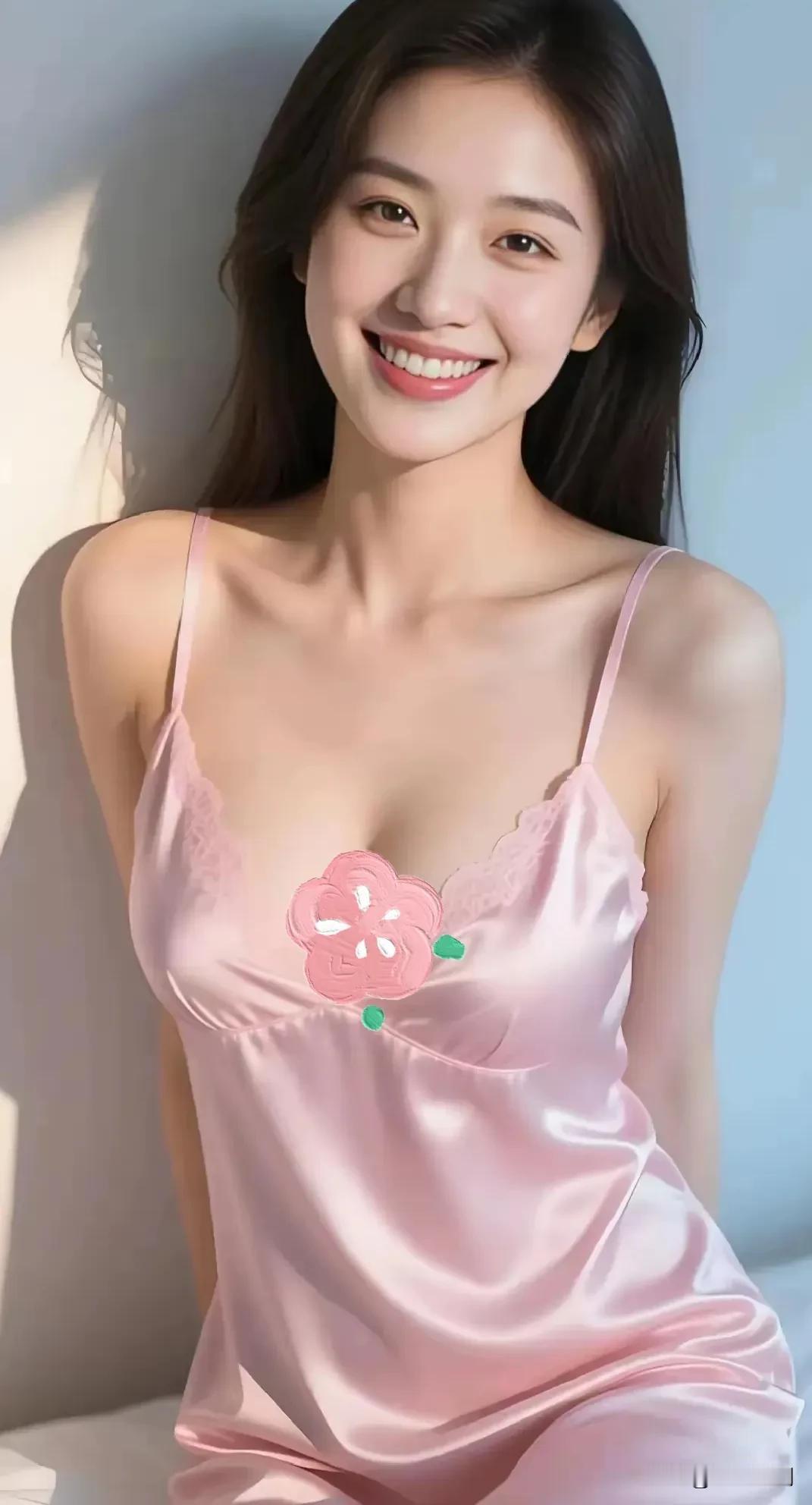 粉色睡衣裹着温柔，笑意里藏着甜软的浪漫🌸
粉色甜美睡衣 温柔少女睡衣