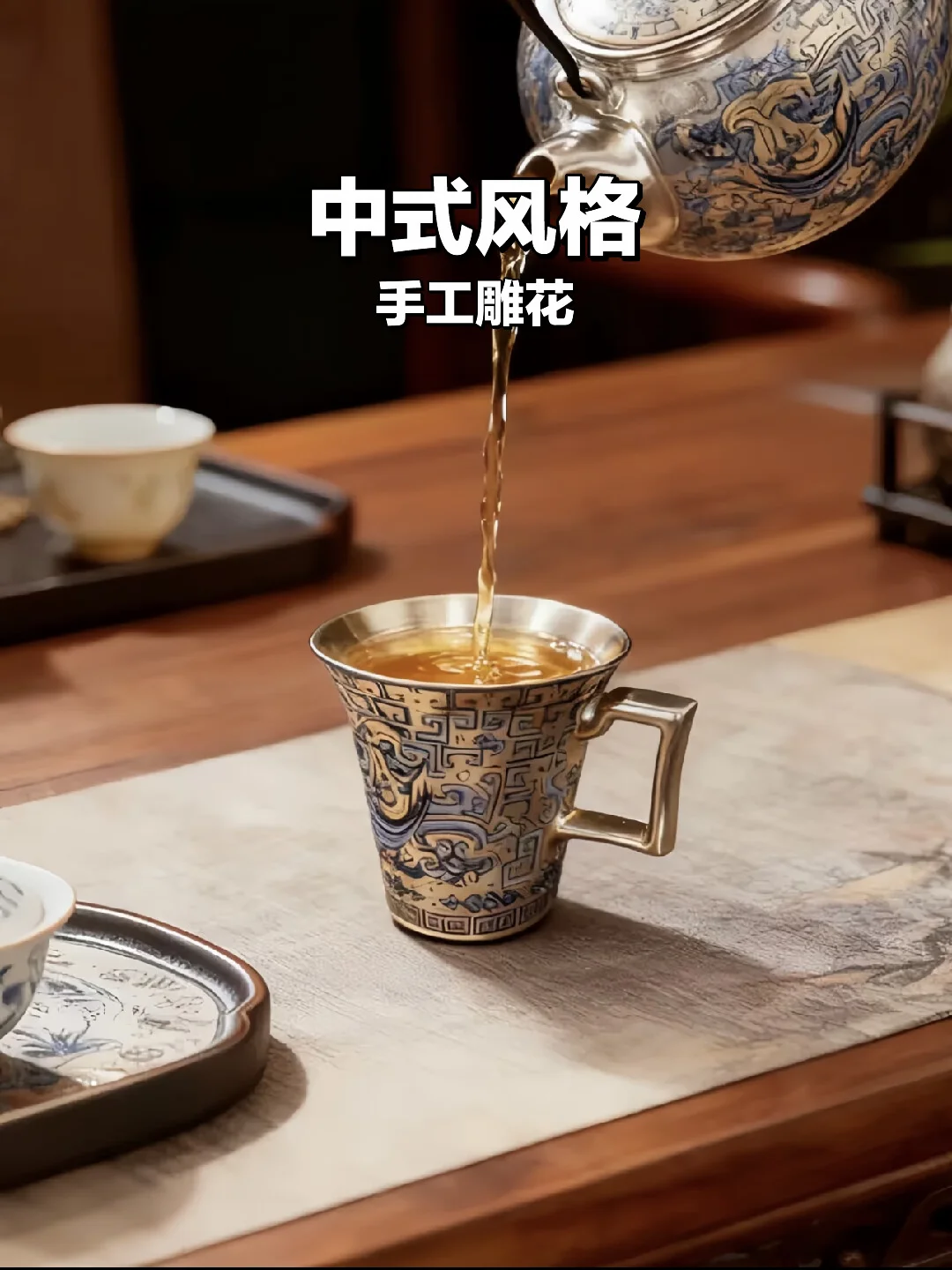 鎏银玄鸟杯！手工雕花太绝了✨送长辈好有品