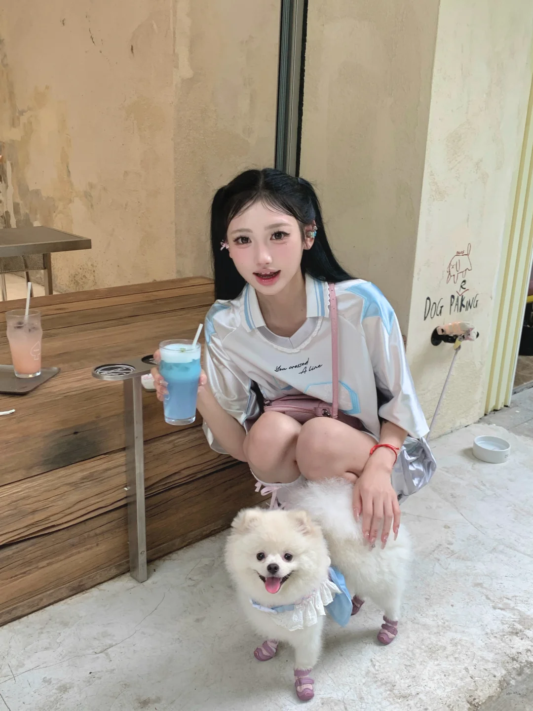 遇到了好可爱的小狗！