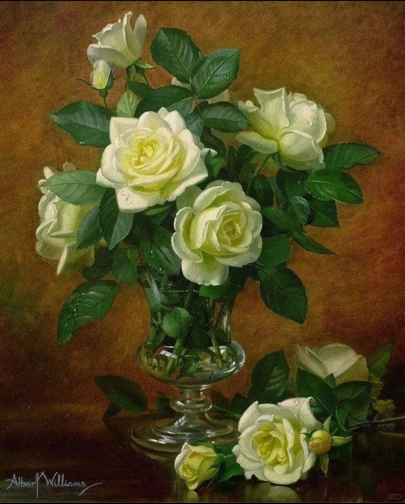 Albert Williams《黄玫瑰》 