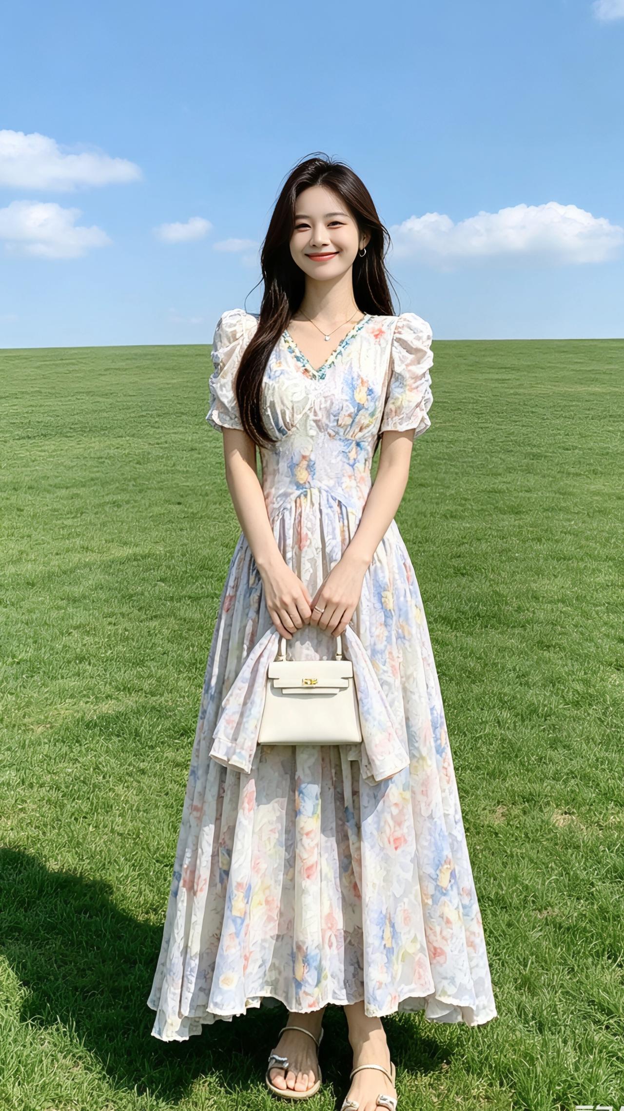 早春穿搭 高级感穿搭 随时随地挑战看秀穿搭 碎花裙 大码连衣裙