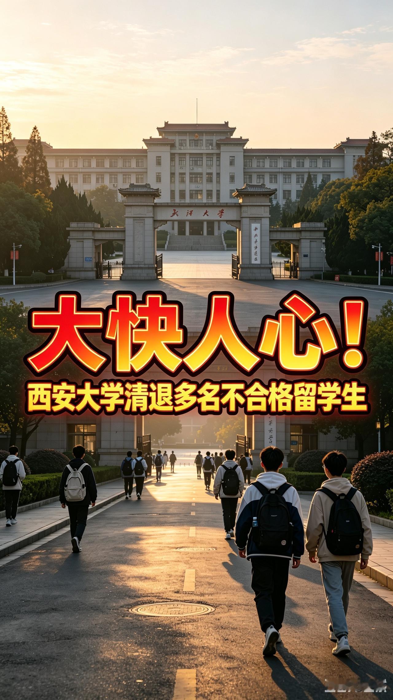 西安大学这次清退多名不合格留学生实在解气，长久以来部分高校对留学生区别优待，住宿