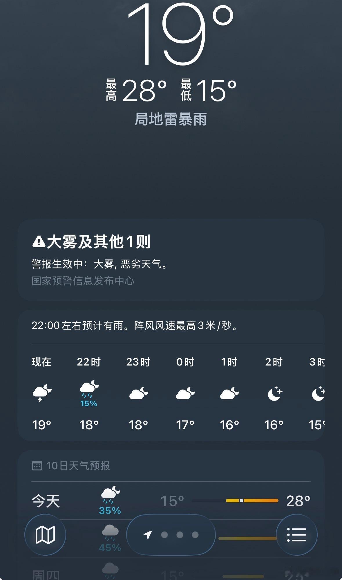 天气预报还蛮准的，说的八点下雨，大概不够九点就开始下了，喜欢下雨，凉快！！！老话