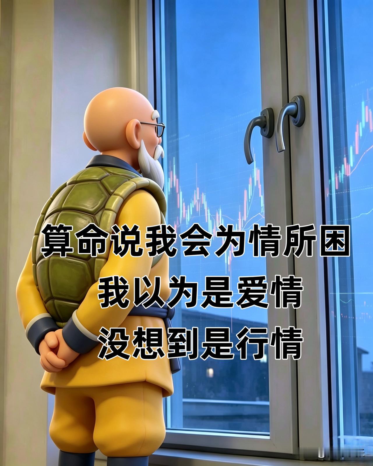 算命说我为情所困，我以为是爱情，没想到是今天的A股行情。

别人的窗外是风景，我