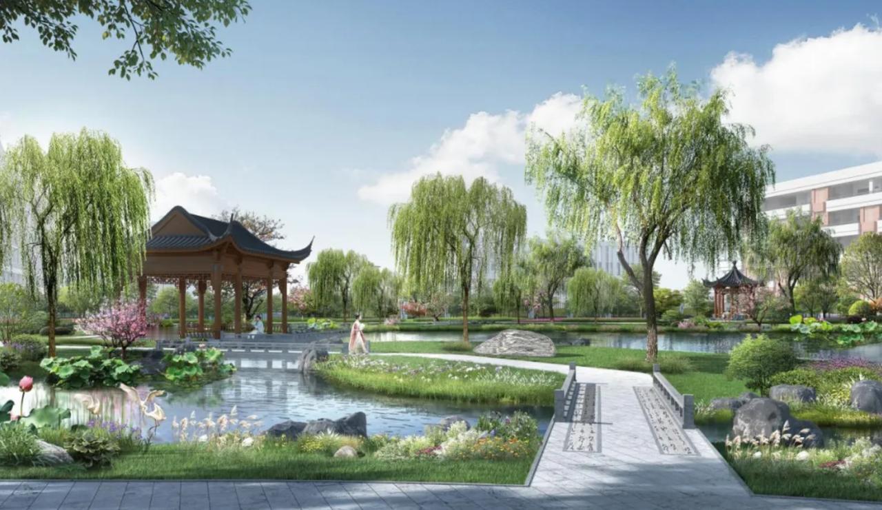 新站将再添一处公园，柳荫塘公园正式开工建设！
公园位于大众路与荃湖北路交口东侧、