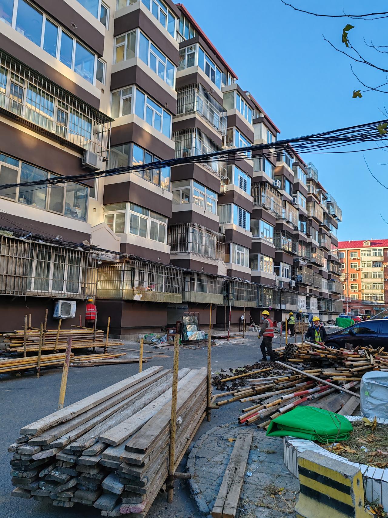 晒图笔记大赛老旧小区改造工程又完成一栋。