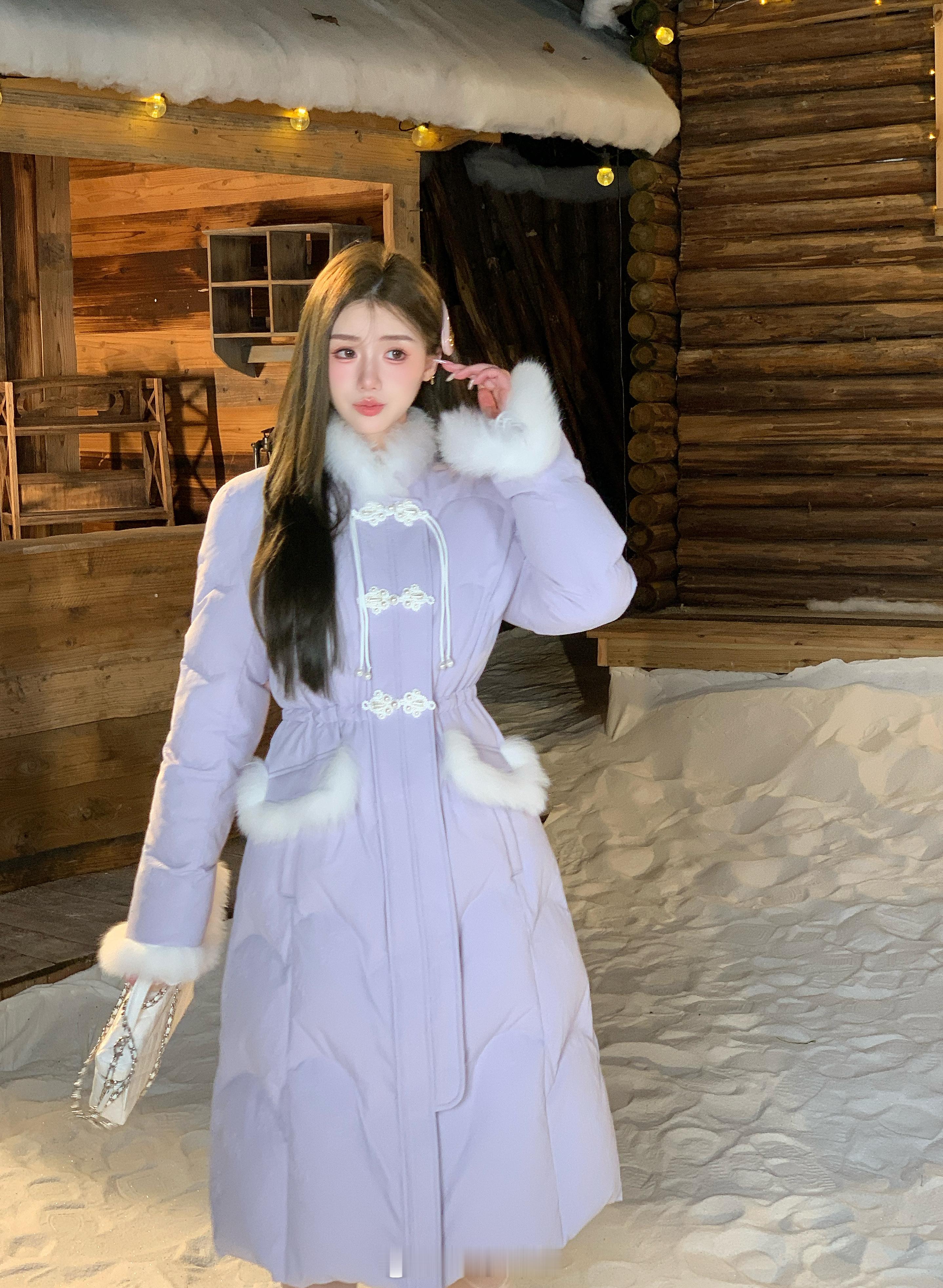 10.20 20:00  🆕 治愈系奶蓝/温柔紫来了哦搭配毛绒领边，尽显甜美优