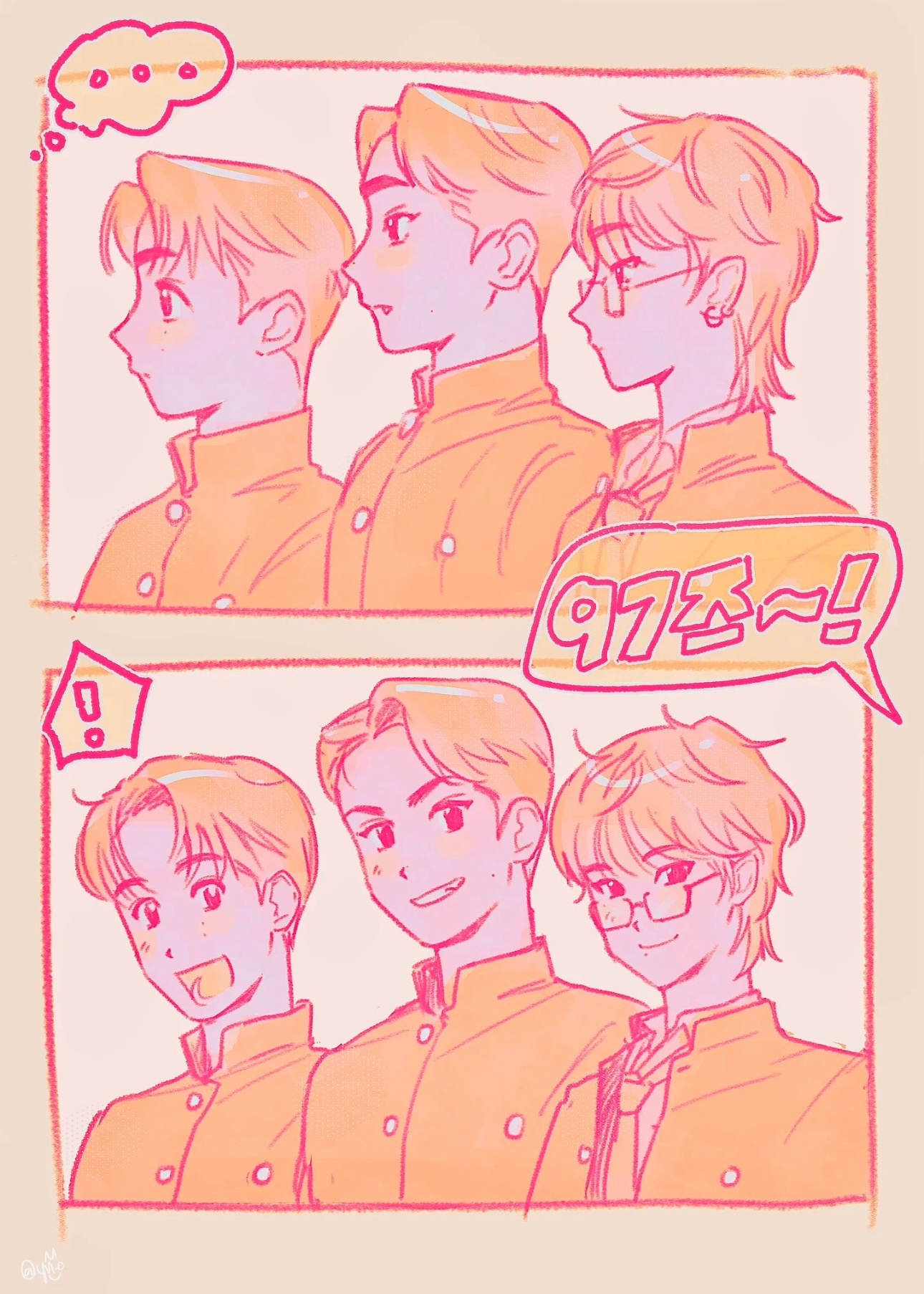 侧面看起来生人勿近的三人组 叫一声“咕七z～！”会发现其实是三只萌物🥰xhs：