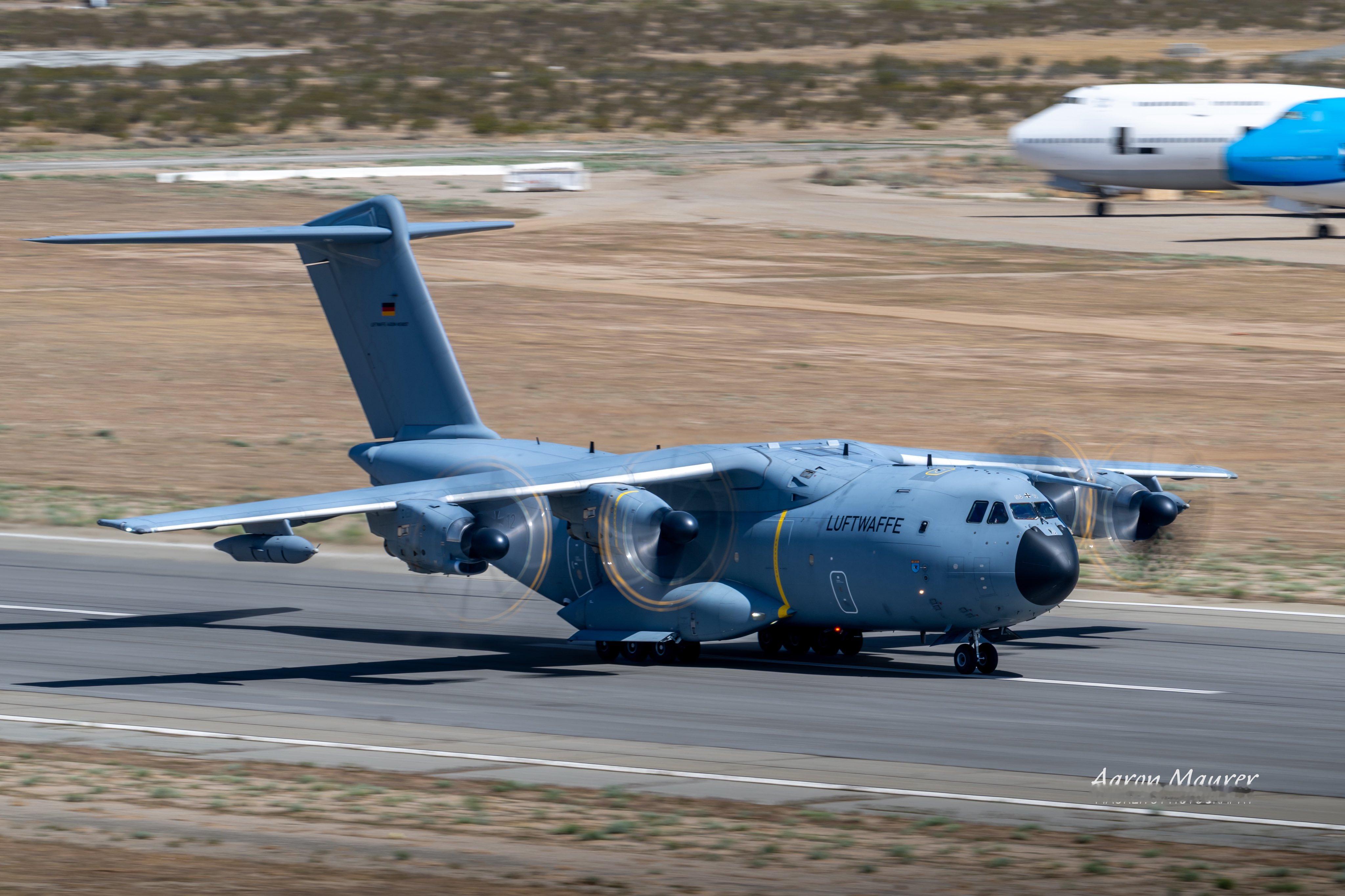 德国空军A-400M飞离莫哈维航空航天港 ​​​