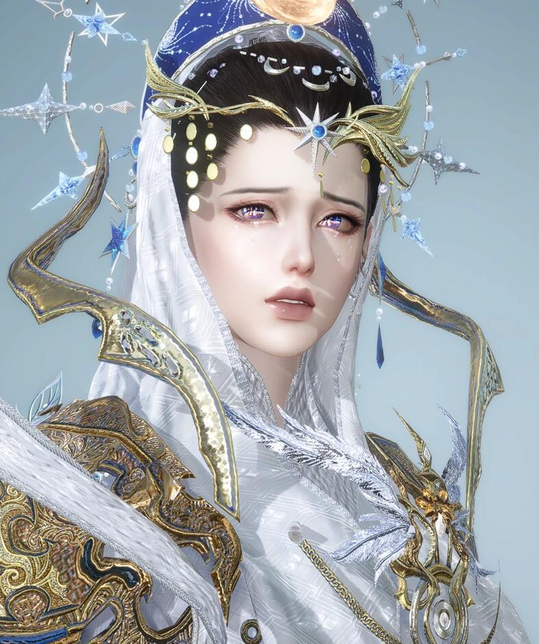 逆水寒神明美学！素问宝宝必须有这个脸！哭泣圣母像[憧憬]逆水寒手游 ​​​