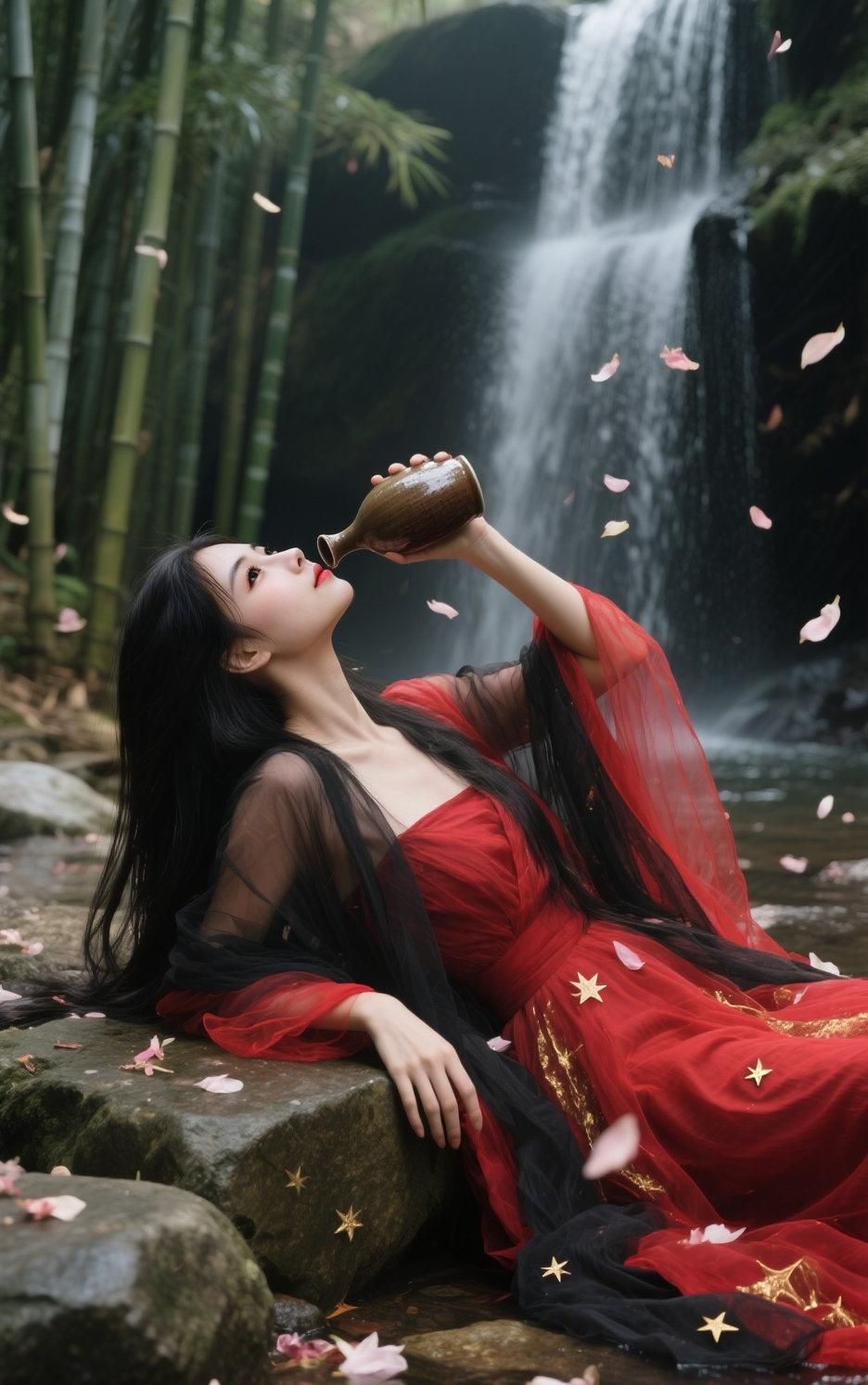 酒逢知己千杯少，
话不投机半句多。
遥知湖上一樽酒，
能忆天涯万里人。二两浊酒思